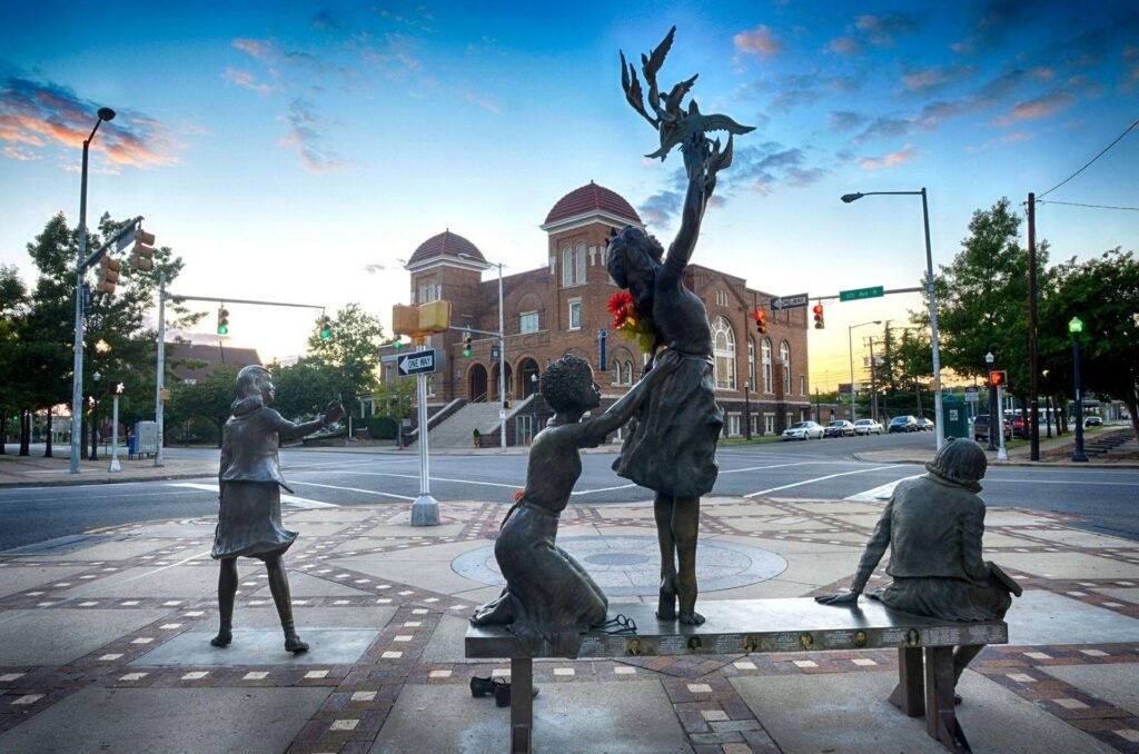 Sixteenth Street Baptist Church in Birmingham, Alabama, site of the 1963 bombing that killed four girls.