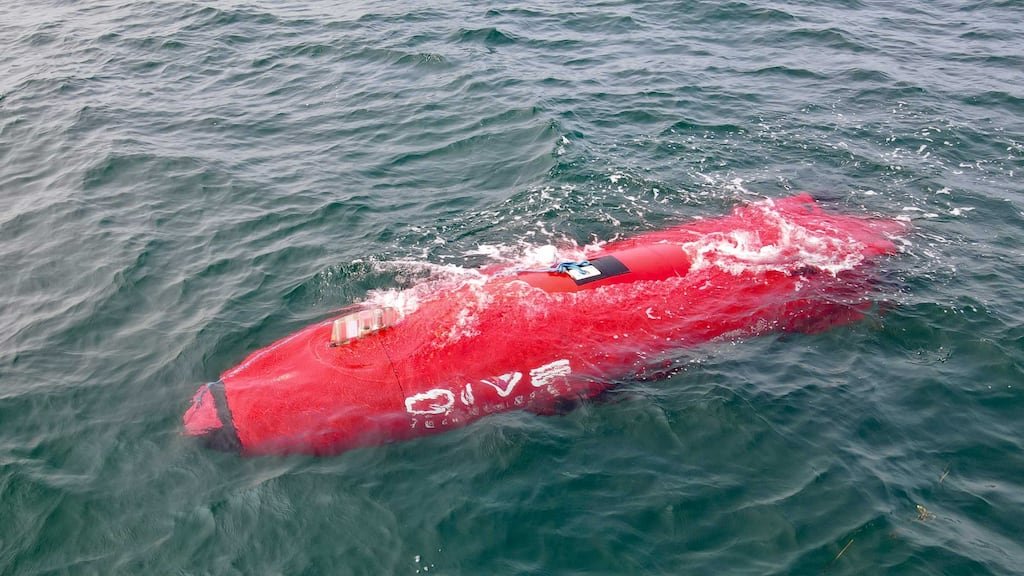 Anduril Dive-LD autonomous underwater vehicle designed for extended unmanned missions.