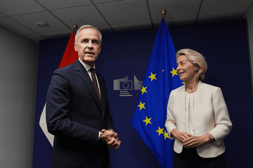 Mark Carney meeting Ursula von der Leyen bes