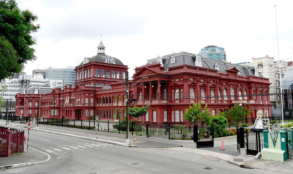 Trinidad and Tobago Parliament building in Port of Spain.