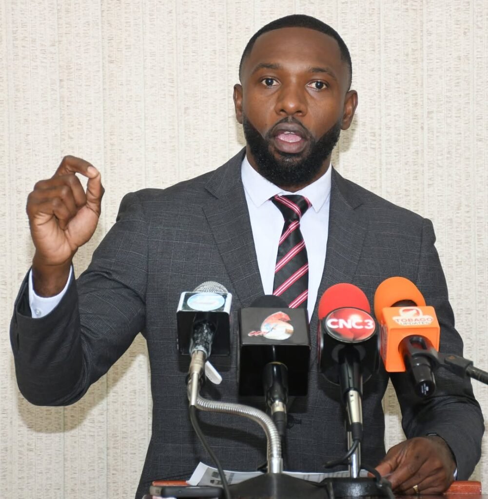 Former Minority Leader Kelvon Morris criticising Tobago’s 2027 budget allocation.