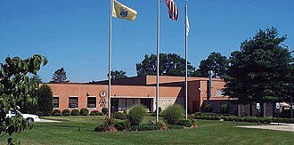 Exterior of the Federal Correctional Institution Fort Dix in New Jersey.
