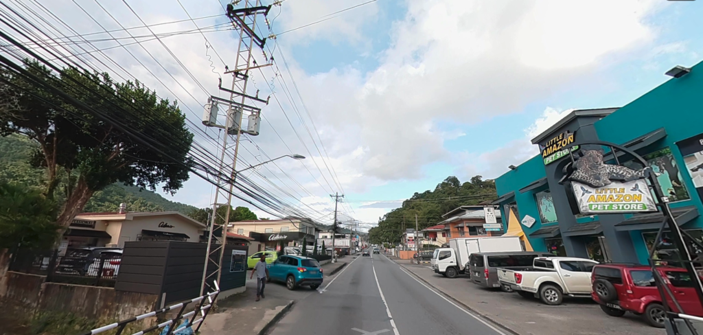 A section of Saddle Road in Maraval, Trinidad and Tobago.