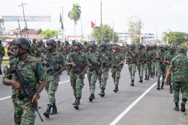 Soldiers in camouflage uniforms