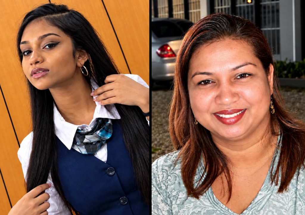 Rosanna Ramlal and her teenage daughter, Alina Ramlal, victims of the double homicide in Malick, Barataria, Trinidad.