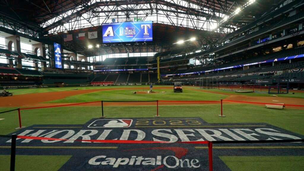 A baseball stadium